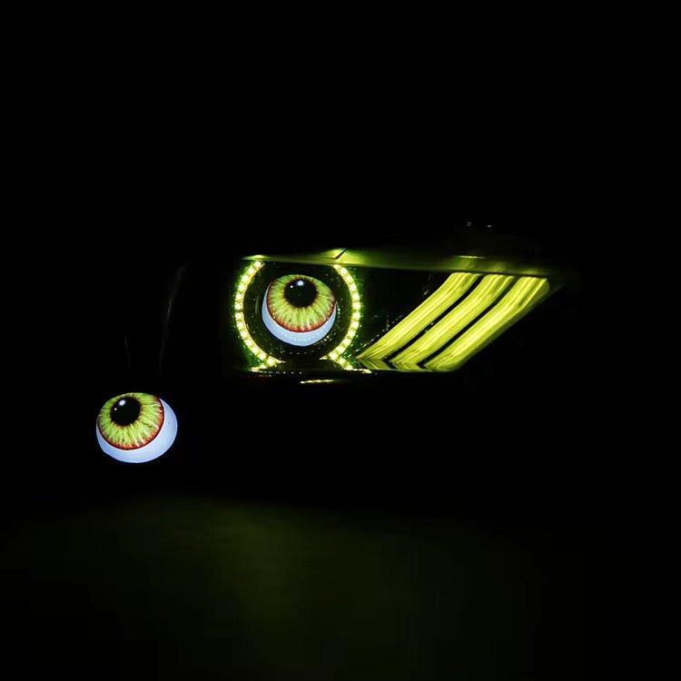 (2015+) Ford Mustang – Eyeball LED Dynamic Headlights Retrofit w/ Control Module - Exotics Carbon Design