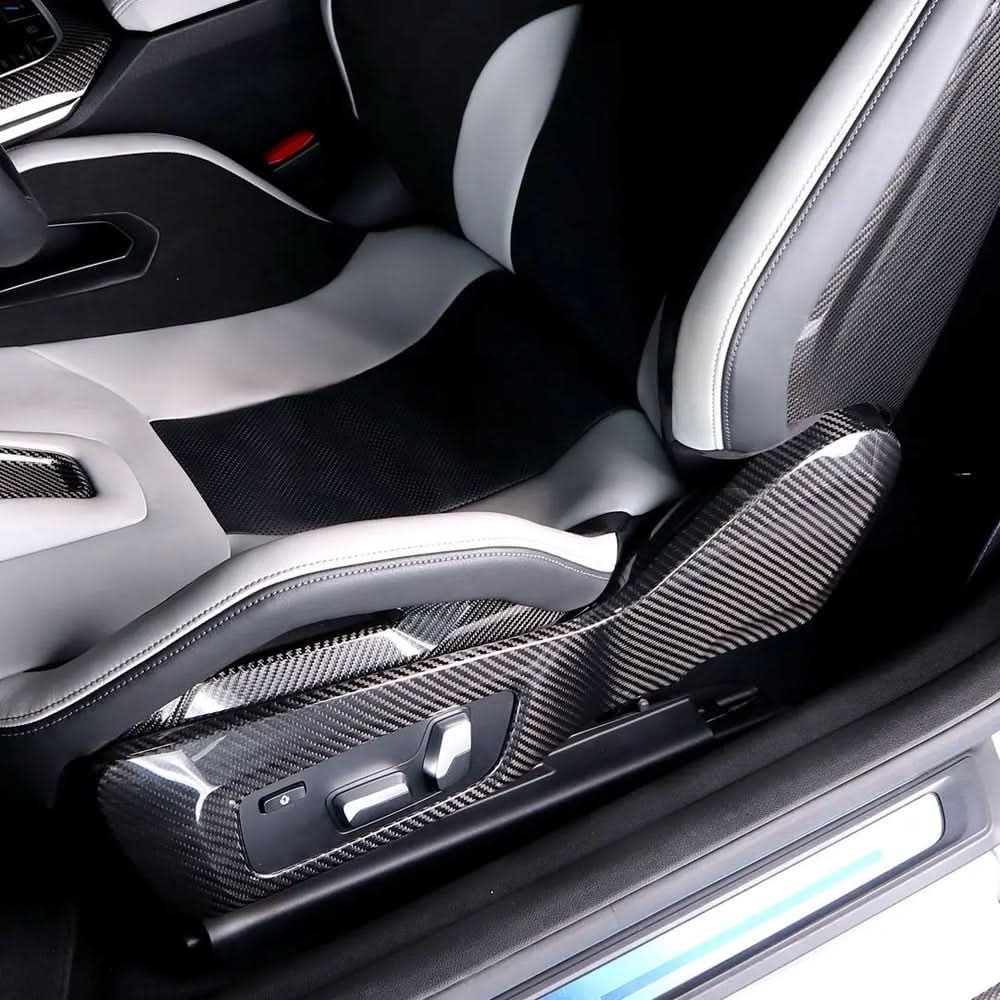 BMW M3 G80 / M4 G82 (2021–2025) – Carbon Fiber Side Seat Trim Covers - Exotics Carbon Design