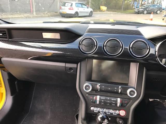 Carbon Fiber Center Dashboard Trim - Ford Mustang (2015–2022) - Exotics Carbon Design