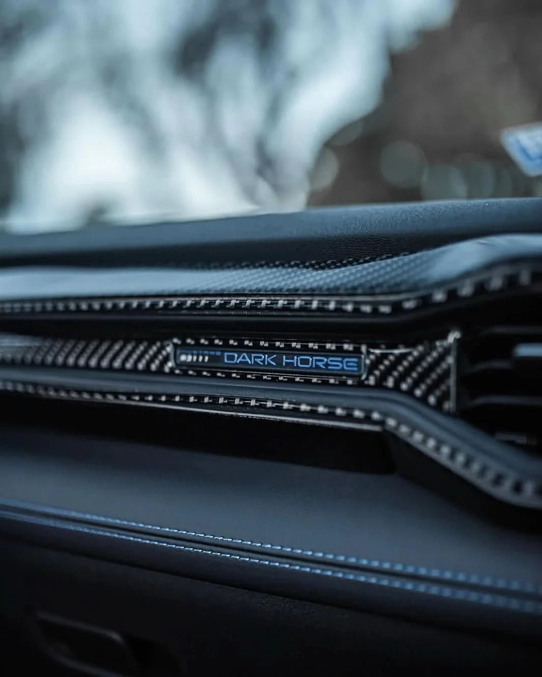 Carbon Fiber Dashboard Air Vent Cover Trim - Ford Mustang (2024+) - Exotics Carbon Design