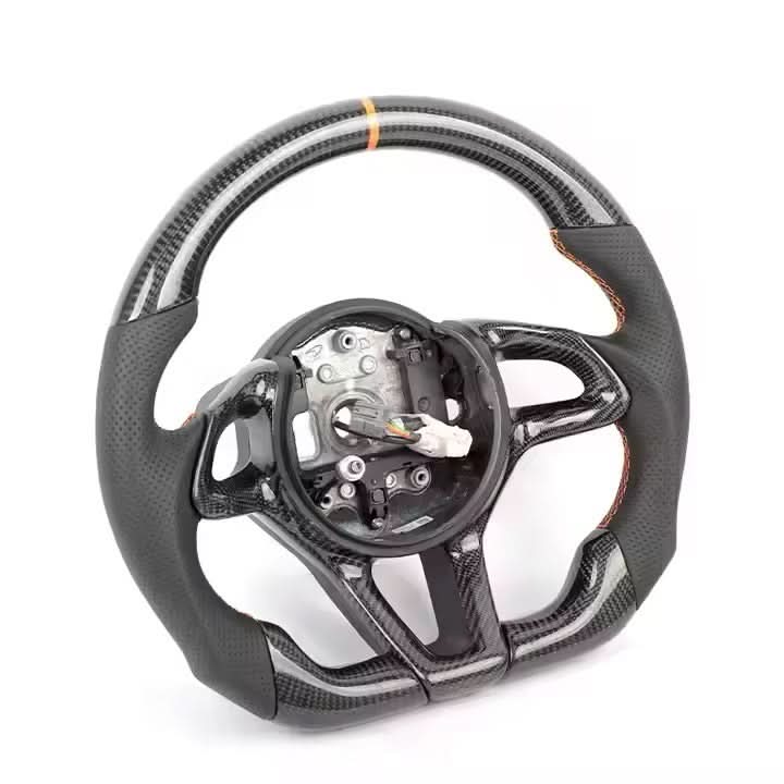 Carbon Fiber & Leather Steering Wheel - McLaren 720S (2017–2023) - Exotics Carbon Design