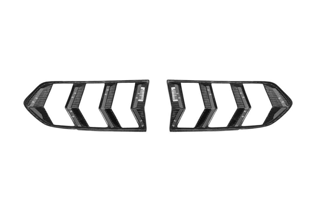 Carbon Fiber Rear Taillight Cover Trim - Ford Mustang (2024+) - Exotics Carbon Design