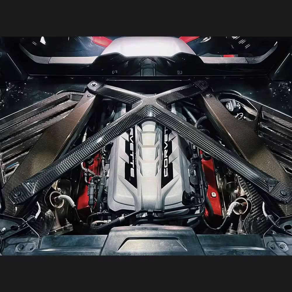 Chevrolet Corvette C8 / Z06 – Carbon Fiber X Strut Brace - Exotics Carbon Design