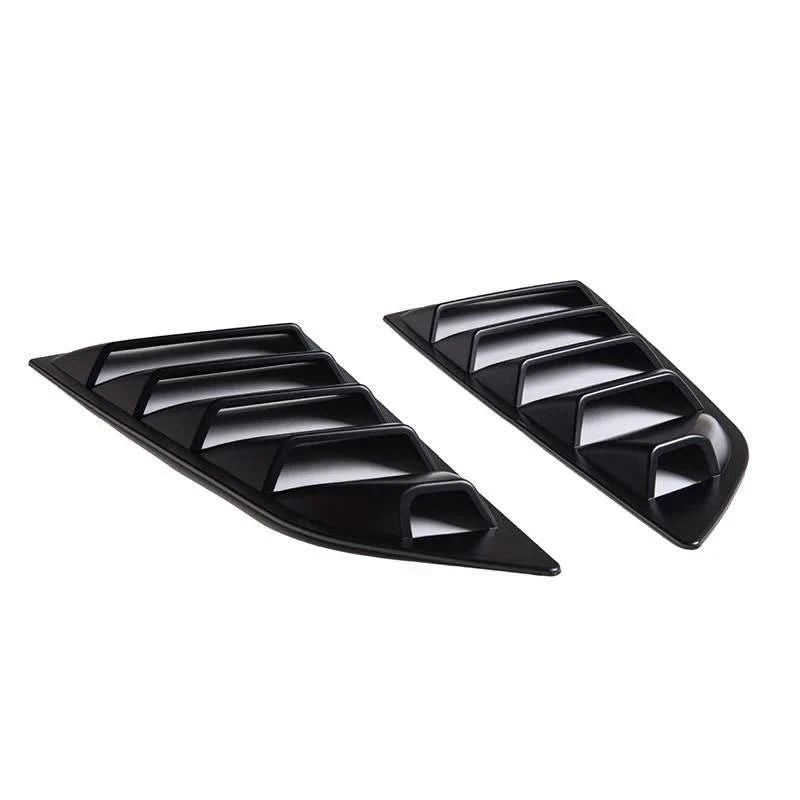 Corvette C7 (2014–2019) – Gloss Black Window Triangle Shutter Deflectors - Exotics Carbon Design