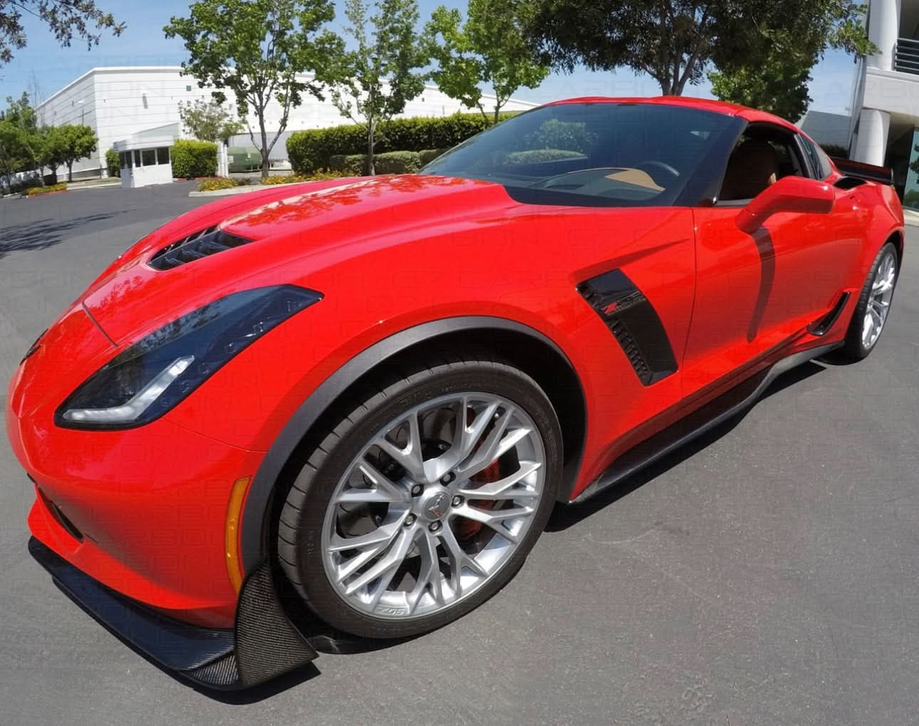 Corvette C7 - Carbon Fiber Front Spoiler & Side Skirts Aero Package - Exotics Carbon Design