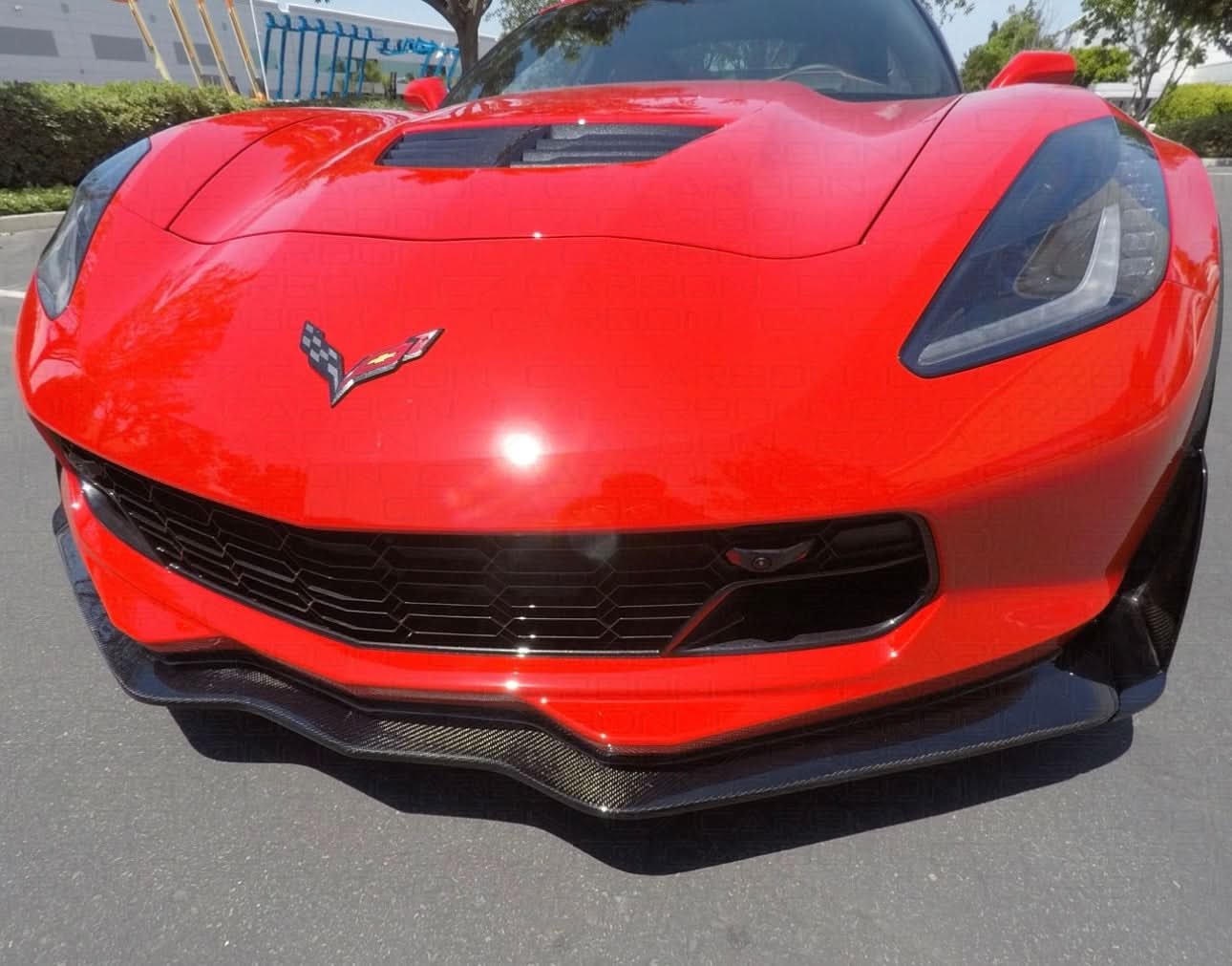 Corvette C7 - Carbon Fiber Front Spoiler & Side Skirts Aero Package - Exotics Carbon Design