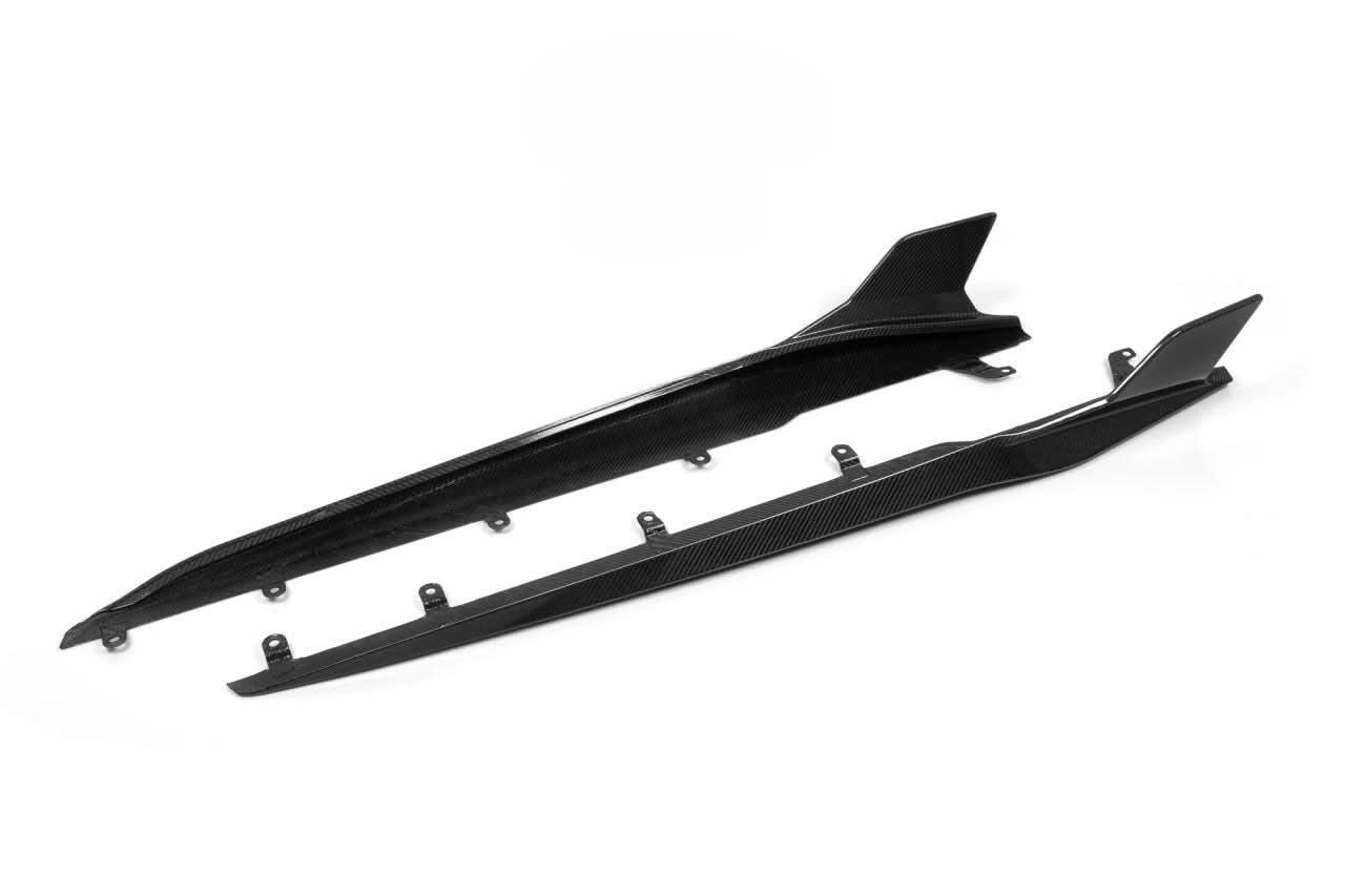 Corvette C8 - SQ Style Carbon Fiber Side Skirts - Exotics Carbon Design