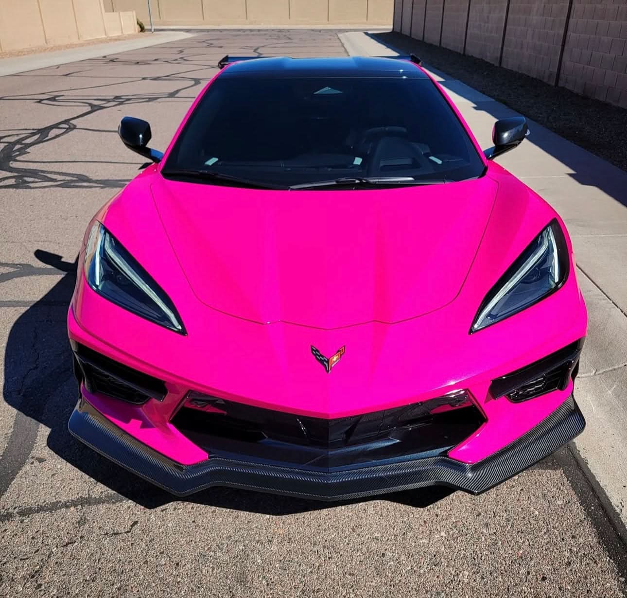 Corvette C8 – ZR1 Style Carbon Fiber Front Splitter - Exotics Carbon Design