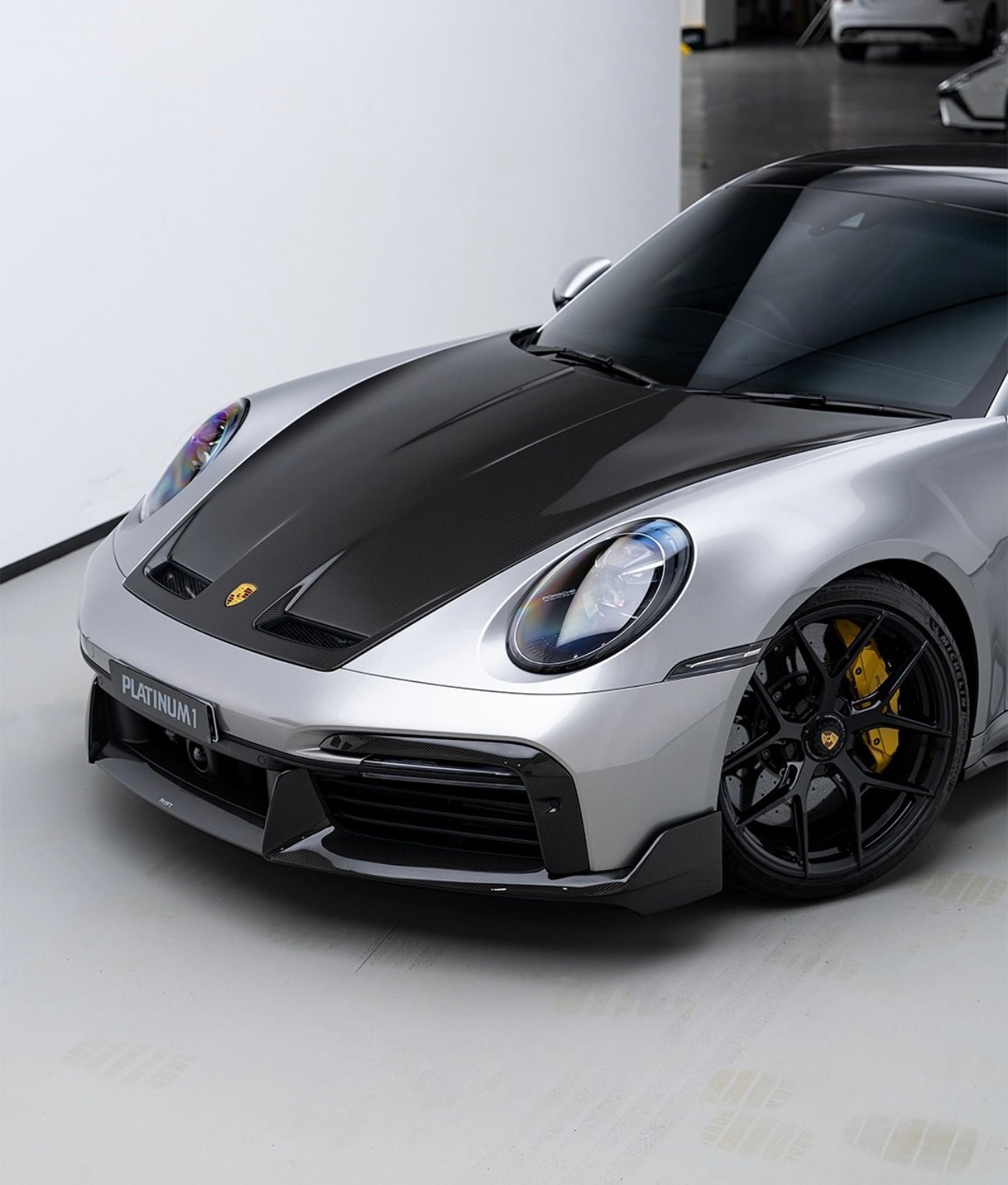 Dry Carbon Fiber Front Bumper Splitter – Porsche 911 992 Turbo / Turbo S - Exotics Carbon Design