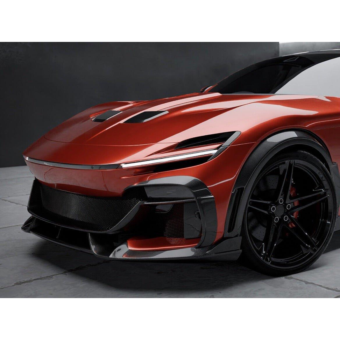 値下げ！！Ferrari Purosangue 専用 カーボンファイバー製ケース Order Ferrari Purosangue Carbon Fiber Front Bumper Trim Online