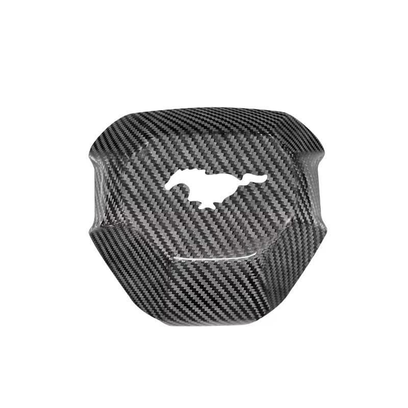 Ford Mustang (2024–2025) – Dry Carbon Fiber Steering Airbag Cover - Exotics Carbon Design