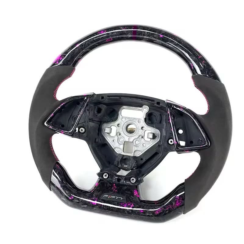 Forged Carbon Fiber & Alcantara Steering Wheel – Chevrolet Corvette C7 (2014–2019) - Exotics Carbon Design