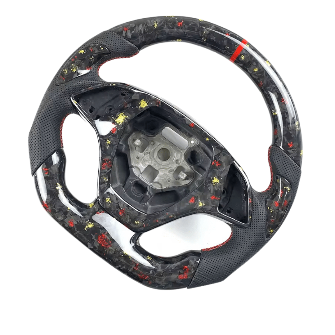 Forged Carbon Fiber & Leather Steering Wheel - Chevrolet Corvette C7 (2014–2020) - Exotics Carbon Design