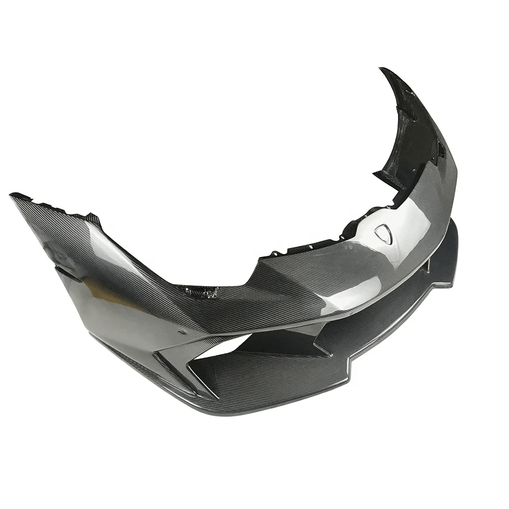 Lamborghini Huracan LP580 / LP610 – V Style Pre - Preg Carbon Fiber Front Bumper - Exotics Carbon Design