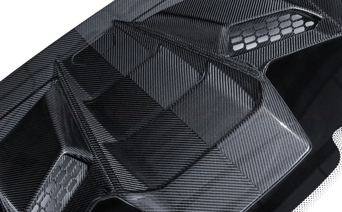Lamborghini Huracan LP610 / LP580 / EVO / Tecnica (2015 - 2025) - Dry Carbon Fiber Rear Engine Hood (Tecnica Style) - Exotics Carbon Design