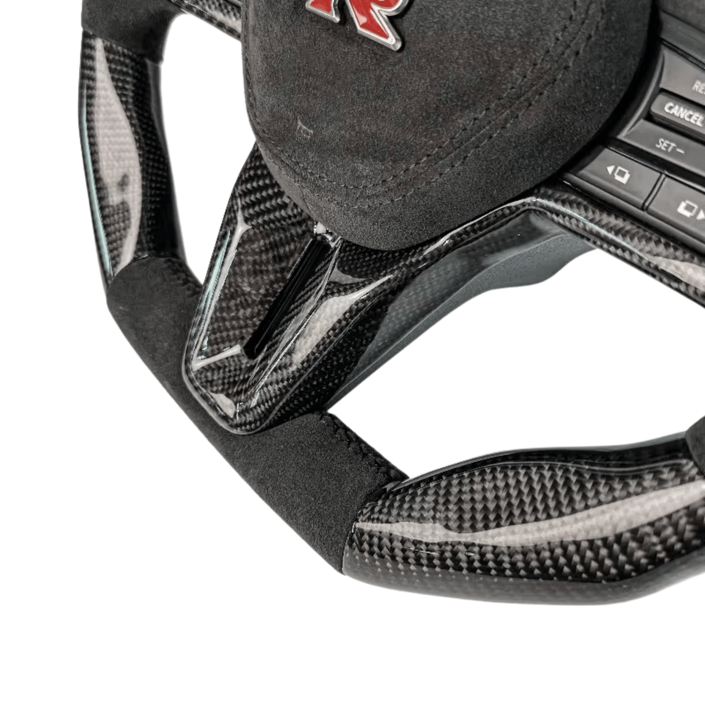 Nissan GT - R R35 (2009–2021) - Full Carbon Fiber & Alcantara Steering Wheel - Exotics Carbon Design