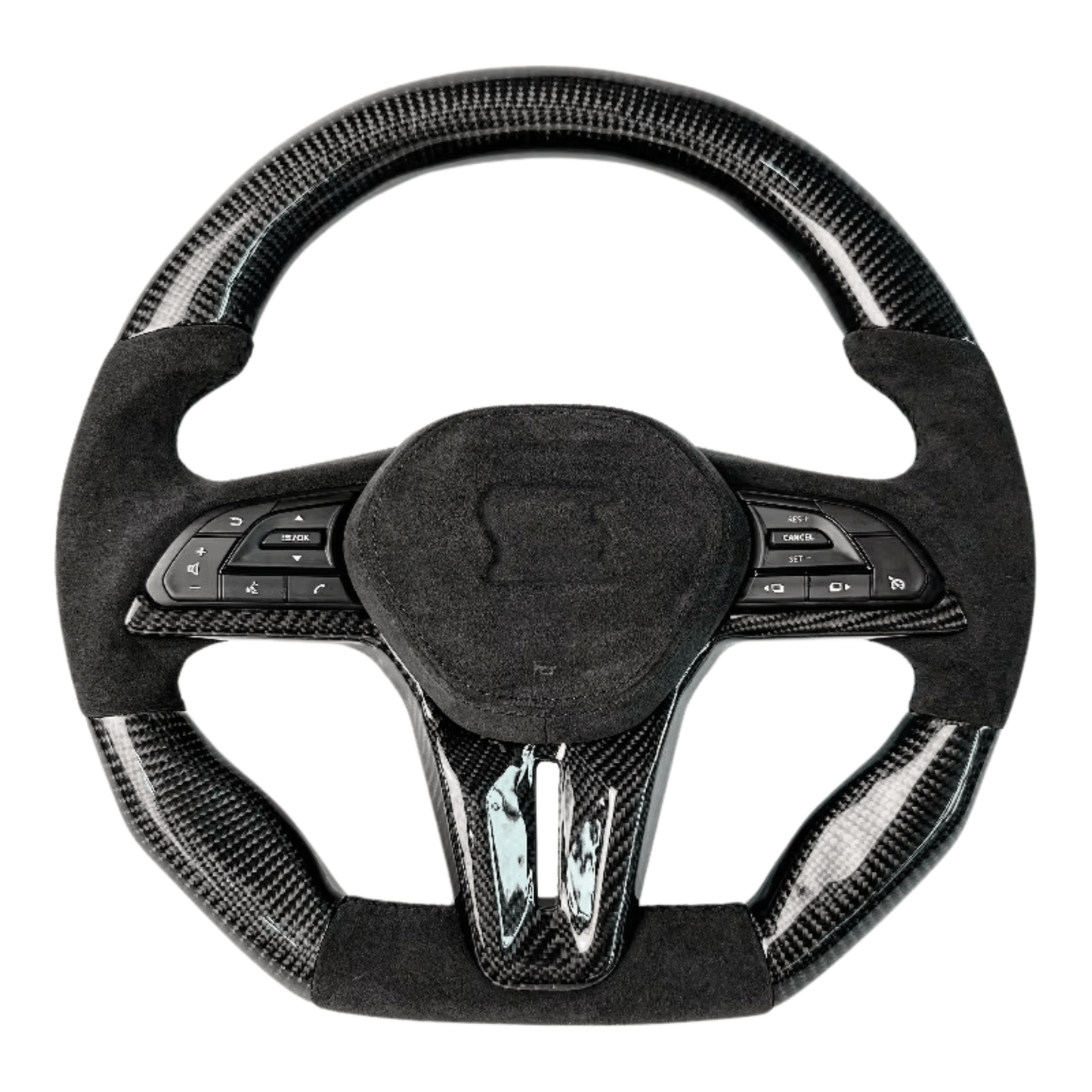 Nissan GT - R R35 (2009–2021) - Full Carbon Fiber & Alcantara Steering Wheel - Exotics Carbon Design