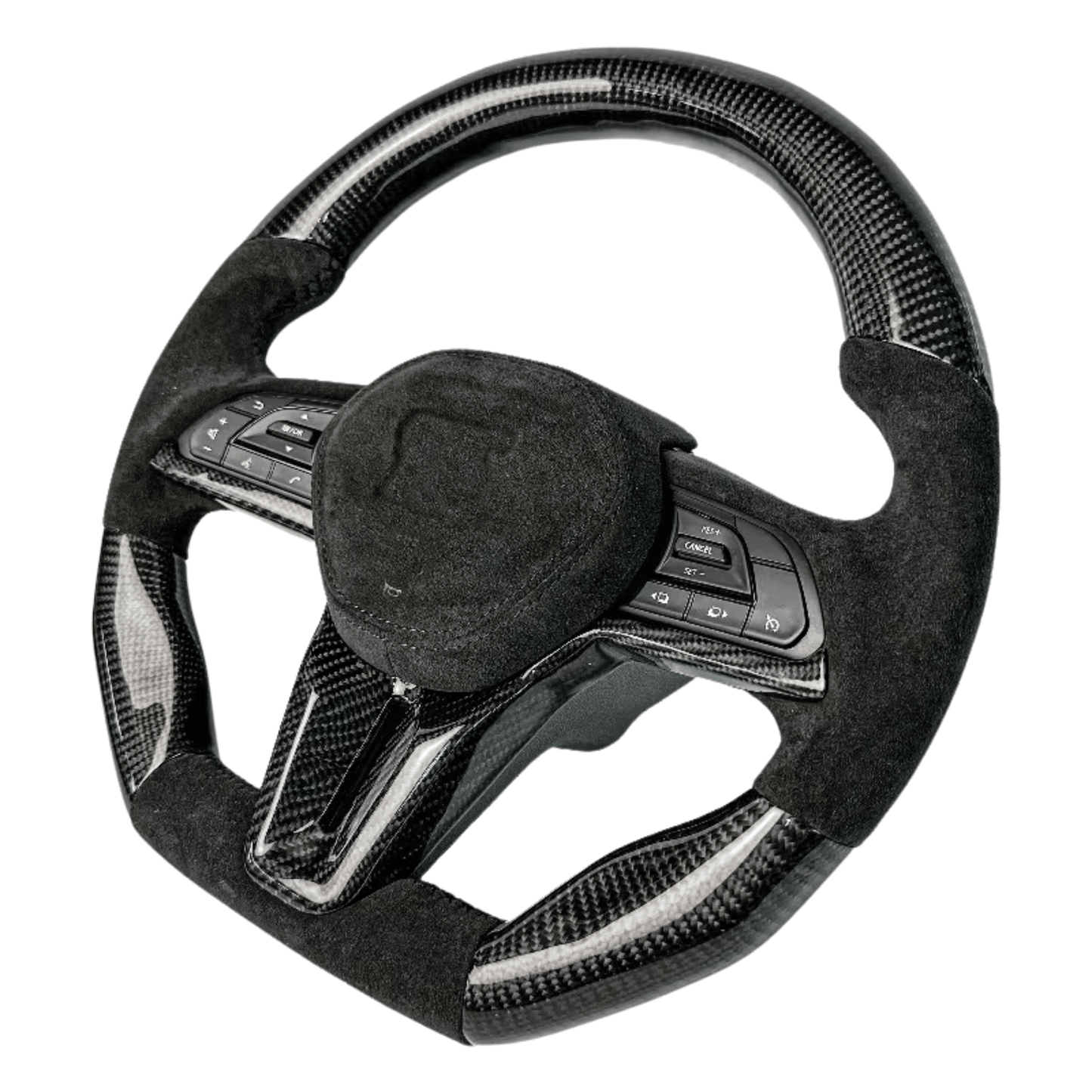 Nissan GT - R R35 (2009–2021) - Full Carbon Fiber & Alcantara Steering Wheel - Exotics Carbon Design
