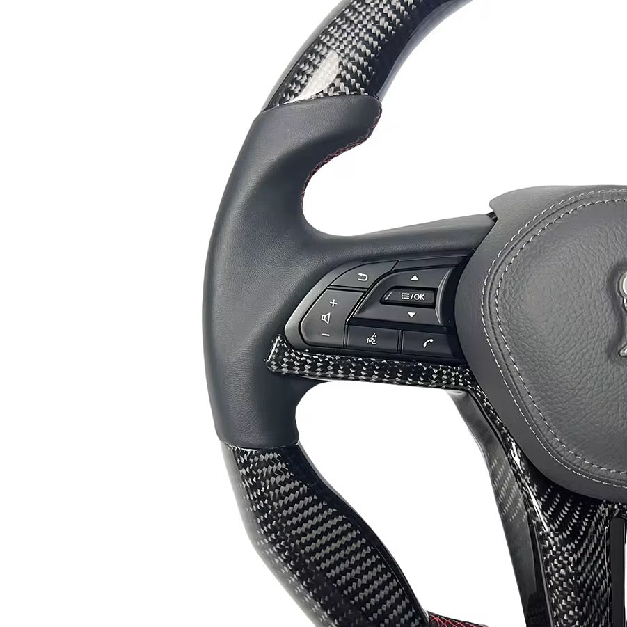 Nissan GT - R R35 (2009–2021) - Full Carbon Fiber & Leather Steering Wheel - Exotics Carbon Design