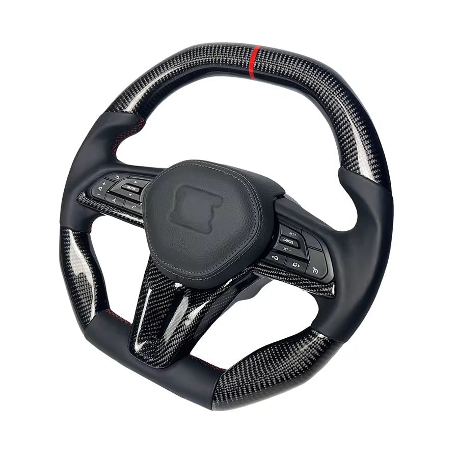 Nissan GT - R R35 (2009–2021) - Full Carbon Fiber & Leather Steering Wheel - Exotics Carbon Design