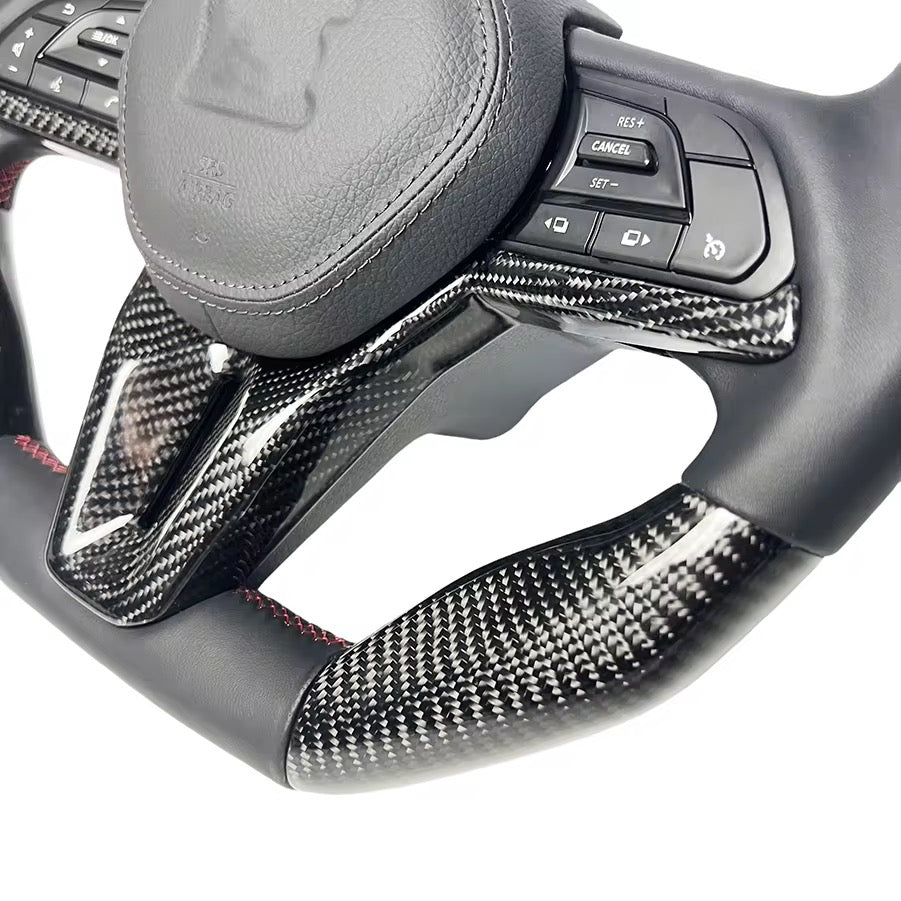 Nissan GT - R R35 (2009–2021) - Full Carbon Fiber & Leather Steering Wheel - Exotics Carbon Design