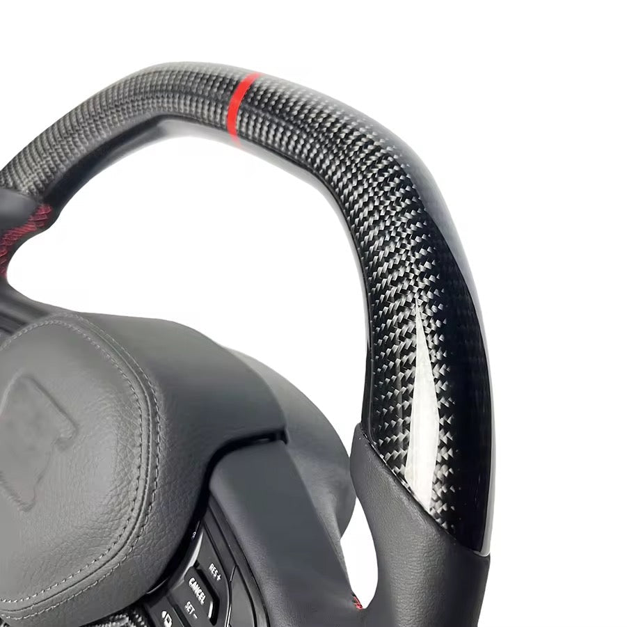 Nissan GT - R R35 (2009–2021) - Full Carbon Fiber & Leather Steering Wheel - Exotics Carbon Design