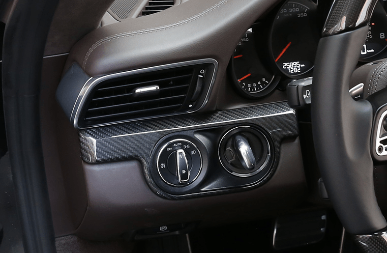 Porsche 718 – Carbon Fiber Center Dashboard Trim - Exotics Carbon Design