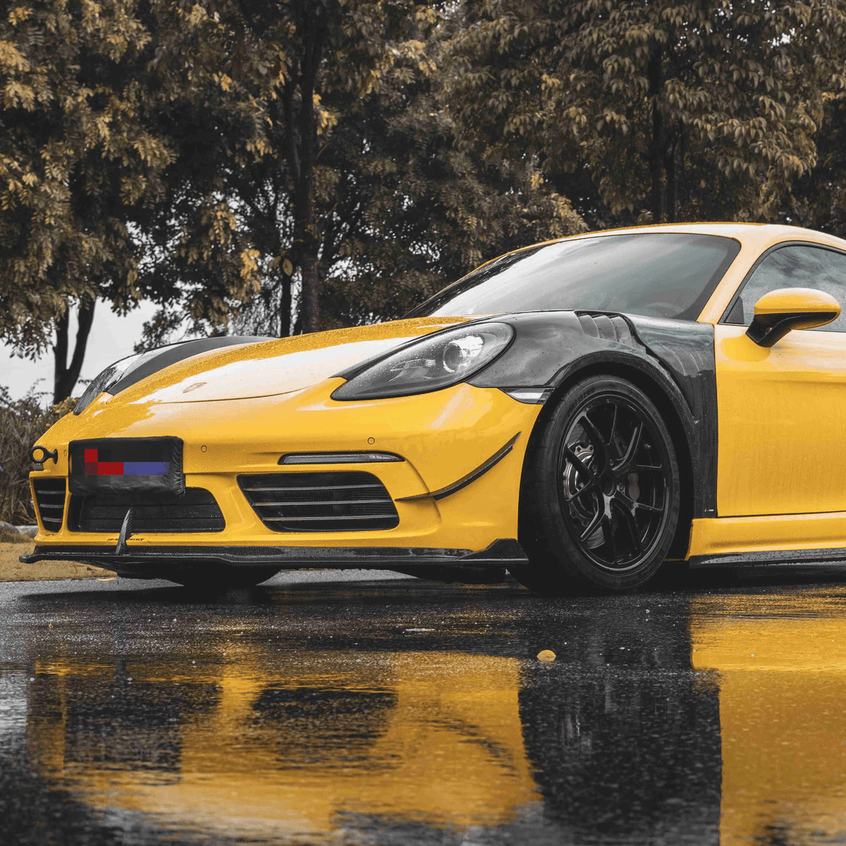 Porsche 718 Cayman GT4 (2017 - 2024) - Carbon Fiber Side Fenders - Exotics Carbon Design