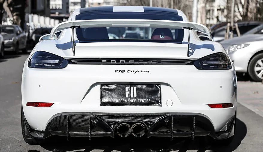Porsche 718 Cayman/Boxster - Carbon Fiber Rear Diffuser - Exotics Carbon Design