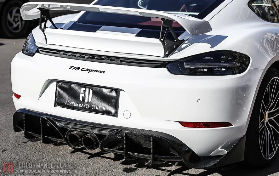 Porsche 718 Cayman/Boxster - Carbon Fiber Rear Diffuser - Exotics Carbon Design