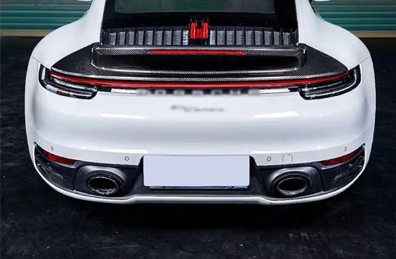 Porsche 911 992 Carrera (2020 - 2024) - Duck Tail Trunk Spoiler - Exotics Carbon Design
