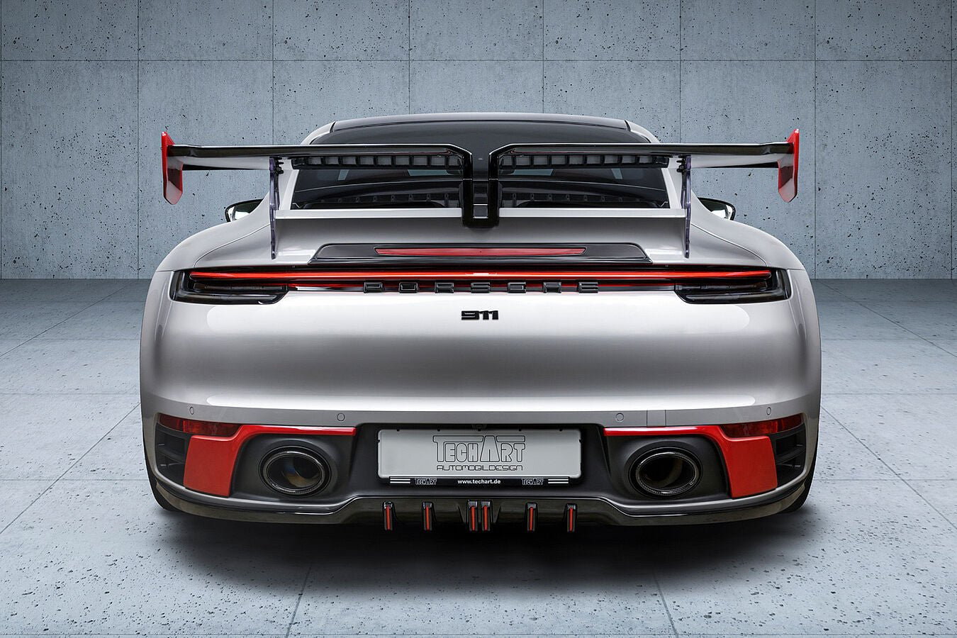 Porsche 911 (992) - T.A Style Carbon Fiber Rear Lip Diffuser - Exotics Carbon Design