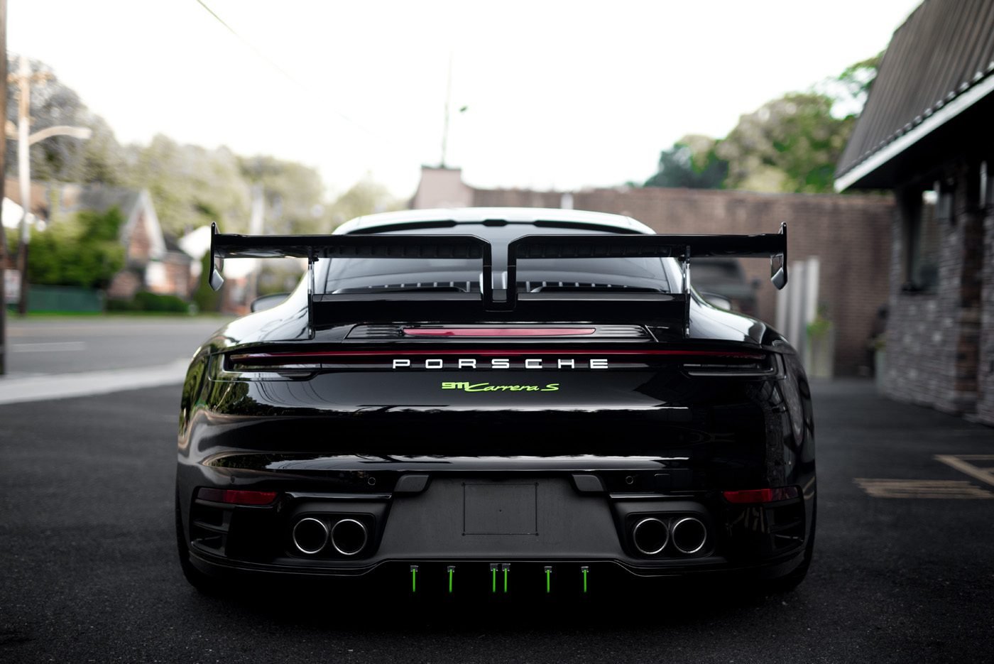 Porsche 911 Carrera / 992S - Carbon Fiber T - Style Wing - Exotics Carbon Design