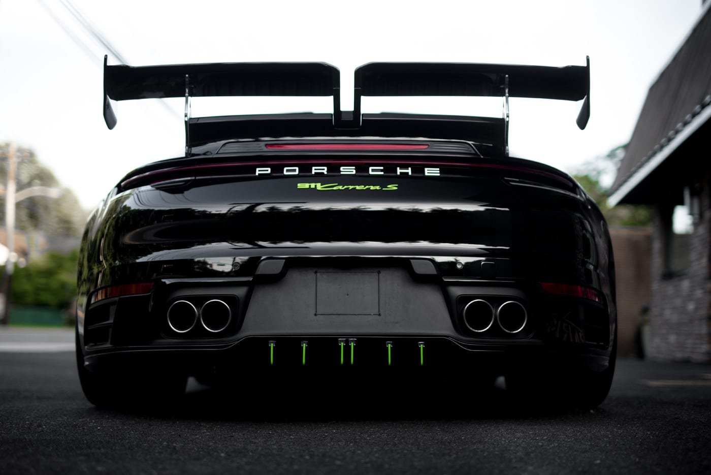 Porsche 911 Carrera / 992S - Carbon Fiber T - Style Wing - Exotics Carbon Design
