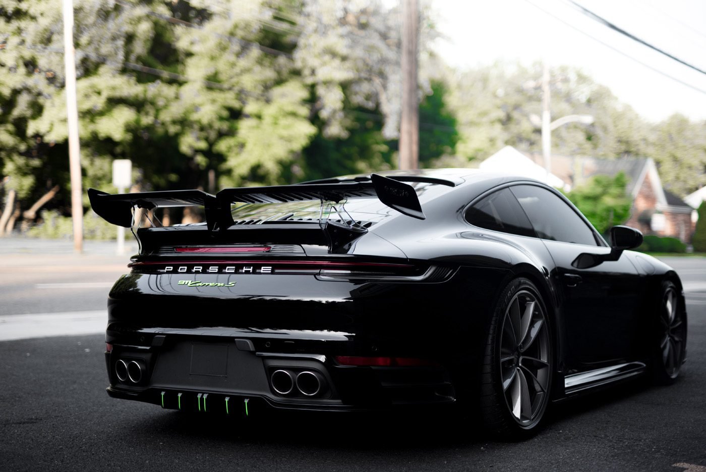 Porsche 911 Carrera / 992S - Carbon Fiber T - Style Wing - Exotics Carbon Design