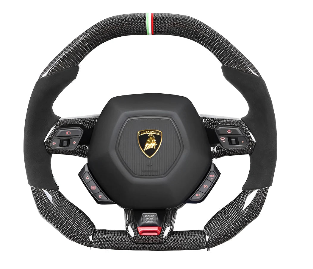 Race - Style Carbon Fiber Steering Wheel – Lamborghini Huracán (2015–2021) - Exotics Carbon Design
