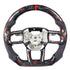 Red Forged Carbon Fiber Steering Wheel – Ford Mustang S650 (2024+) - Exotics Carbon Design
