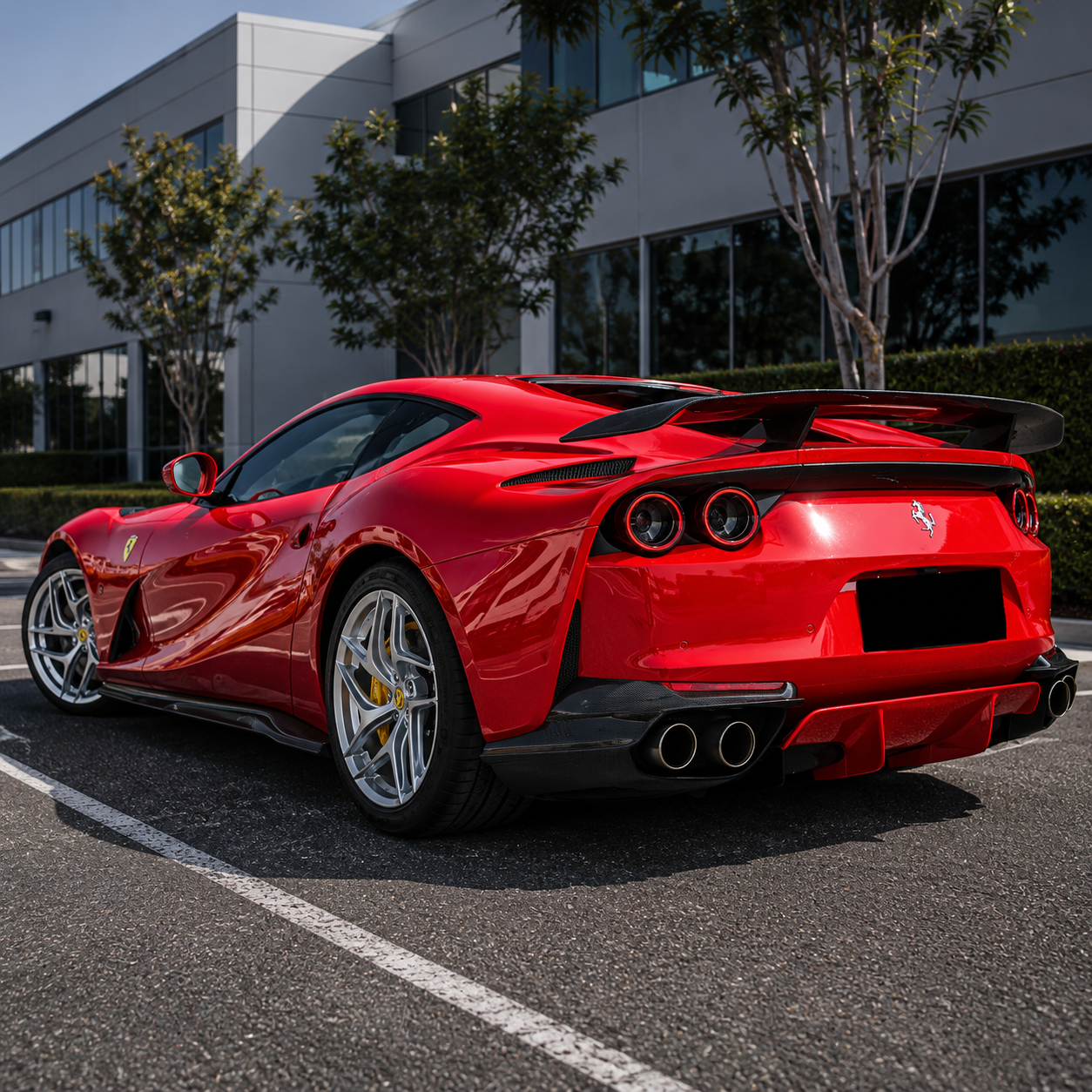 Ferrari 812 Superfast N-LARGO Style Carbon Fiber Rear Wing