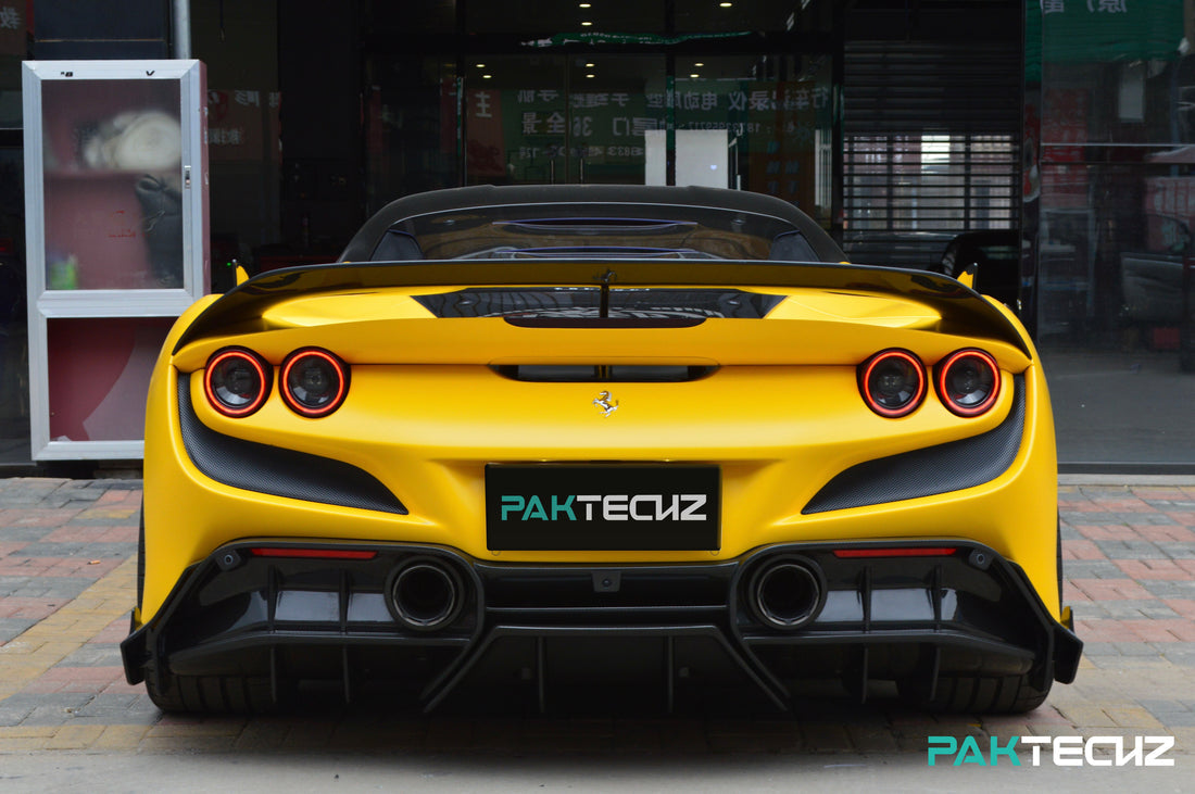 Ferrari F8 – Paktechz Full Dry Carbon Fiber Aero Kit - Exotics Carbon Design