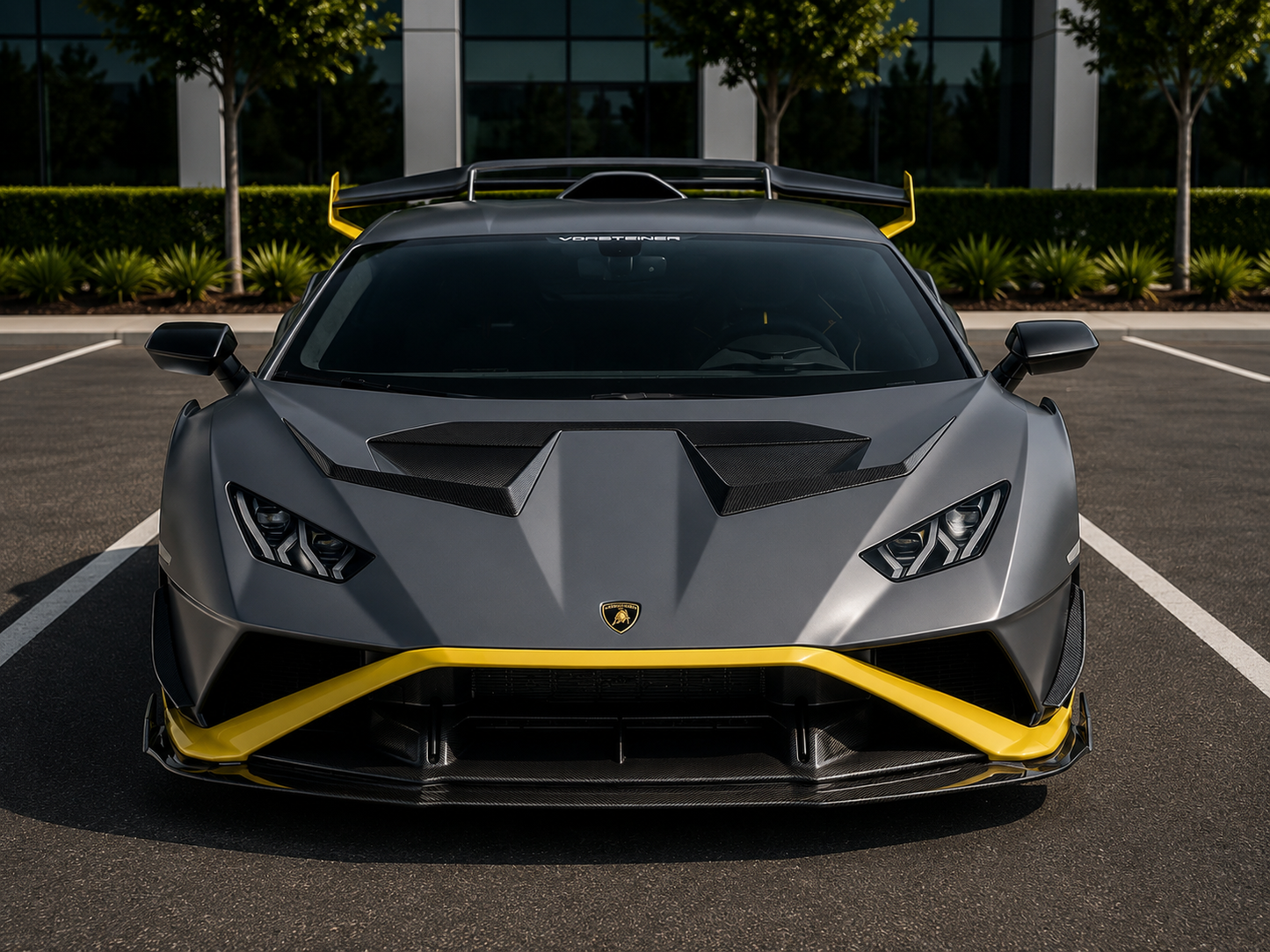 Lamborghini Huracán STO V-Style Carbon Fiber Front Lip