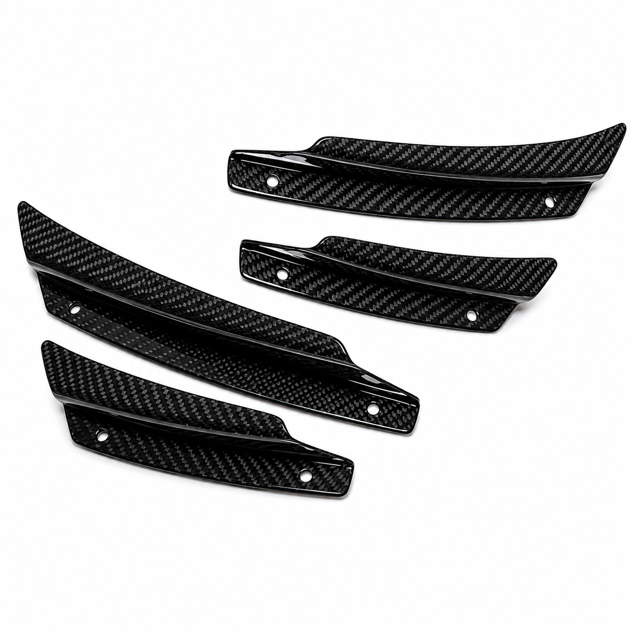 Chevrolet Corvette C7 Carbon Fiber Front Bumper Canards (4-Piece Set)