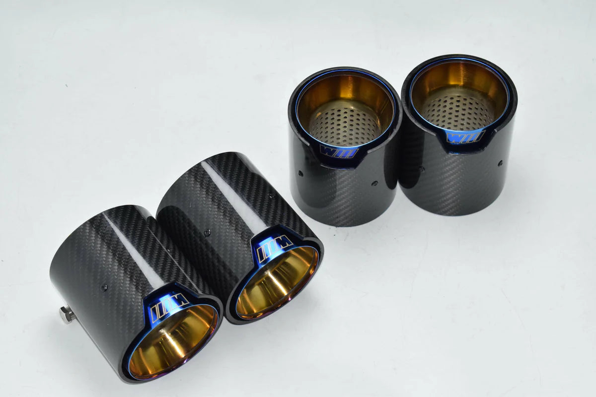 BMW G80 M3 / G82 M4 Carbon Fiber Burnt Titanium Exhaust Tips