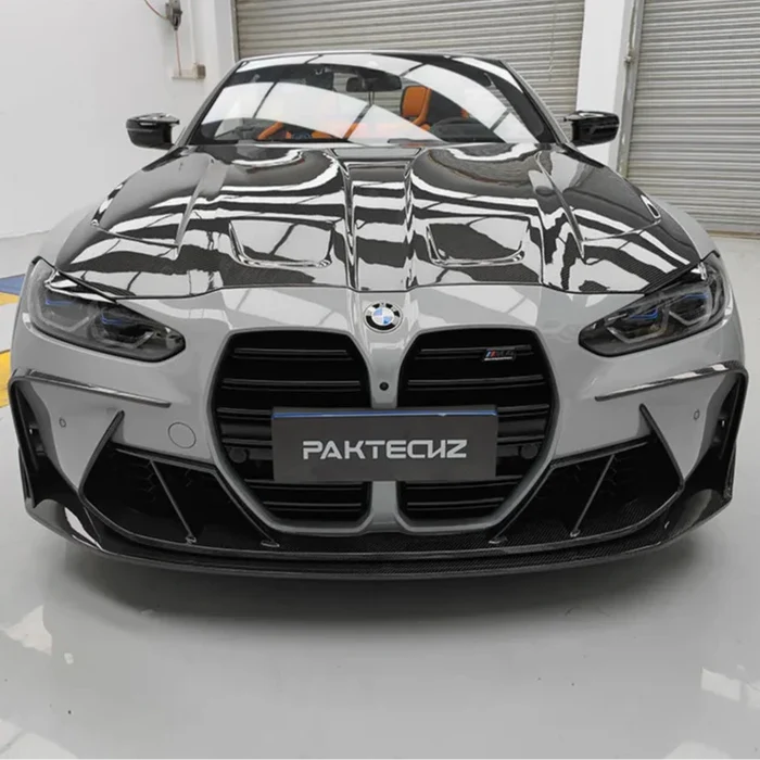 PAKTECHZ CARBON FIBER FRONT BUMPER TRIM - BMW G80 M3 | G82 M4 - Exotics Carbon Design