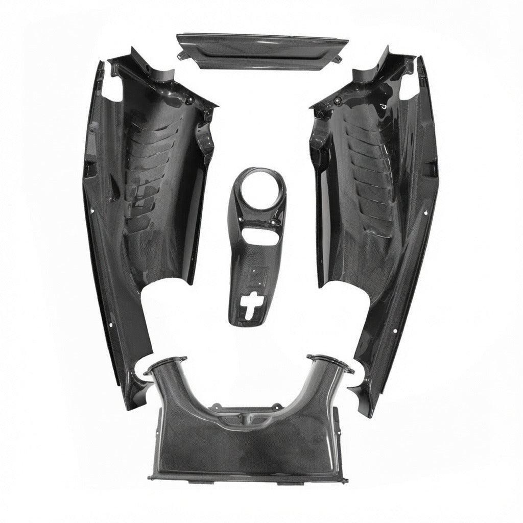Ferrari 488 GTB Carbon Fiber 5-Piece Engine Bay Panel Set