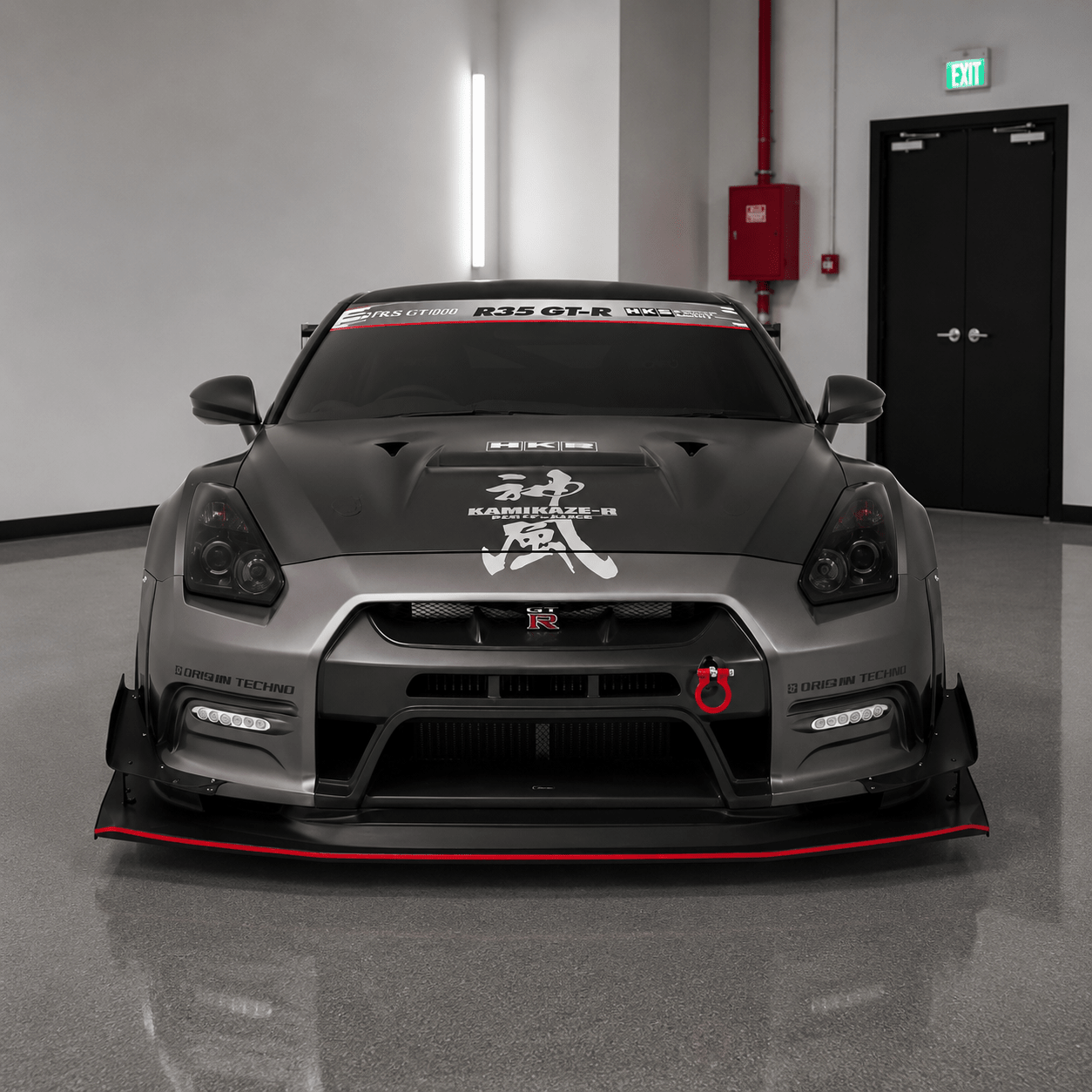 2008-2016 Nissan GT-R R35 - V-Style Carbon Fiber Cooling Hood - Exotics Carbon Design