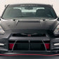 2008-2016 Nissan GT-R R35 - V-Style Carbon Fiber Cooling Hood - Exotics Carbon Design