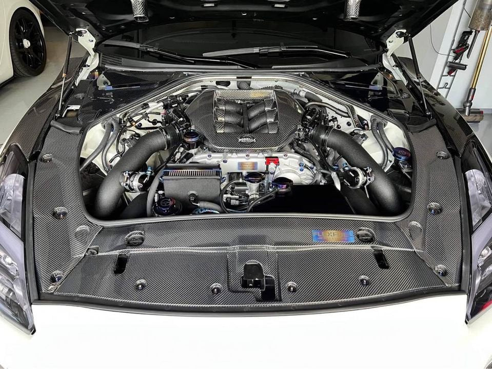 2008-2020 Nissan GT-R R35 Carbon Fiber Engine Bay Cover Set - Exotics Carbon Design