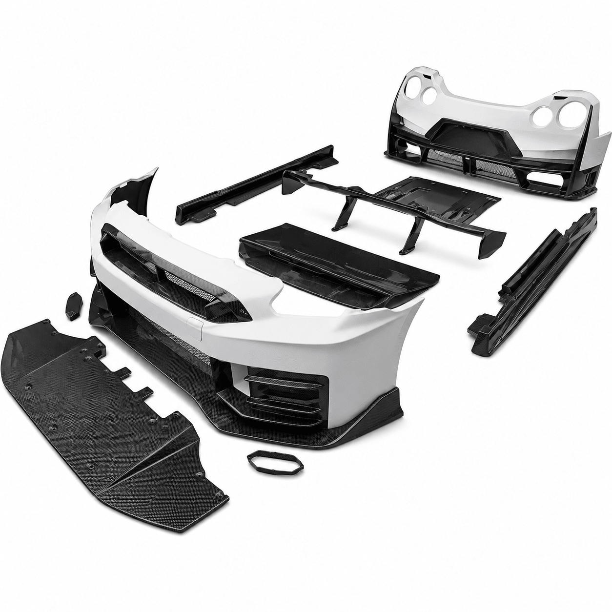2008-2024 Nissan GT-R R35 NISMO Style Carbon Fiber Full Conversion Body Kit - Exotics Carbon Design