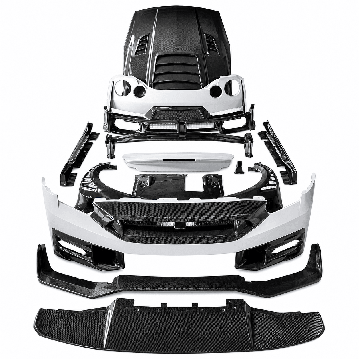 2008-2024 Nissan GT-R R35 NISMO Style Carbon Fiber Full Conversion Body Kit - Exotics Carbon Design