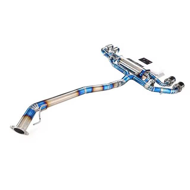 (2009-2016) Nissan GT-R R35 - Full Titanium Exhaust Muffler + Tips - Exotics Carbon Design
